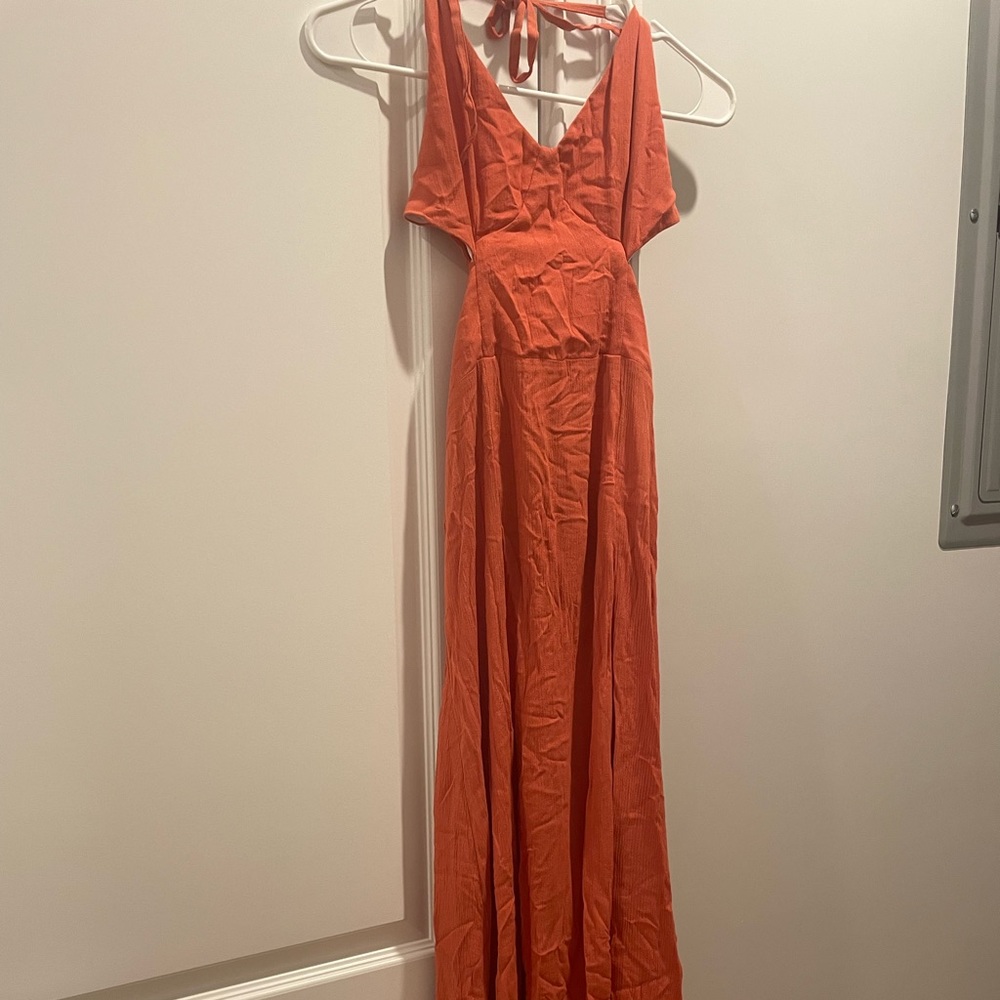 Cupshe orange cut out dress